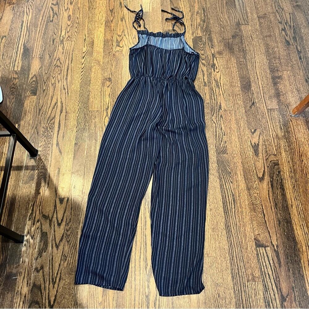Green Envelope Jumpsuit Striped Wide Leg Adjustable Straps Women's Medium NWT - Picture 7 of 8